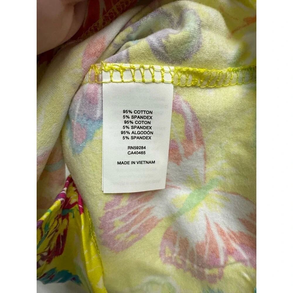 The Children's Place Girls Tank‎ Top 12-18 Mo Yellow Bright Butterfly Halter NEW